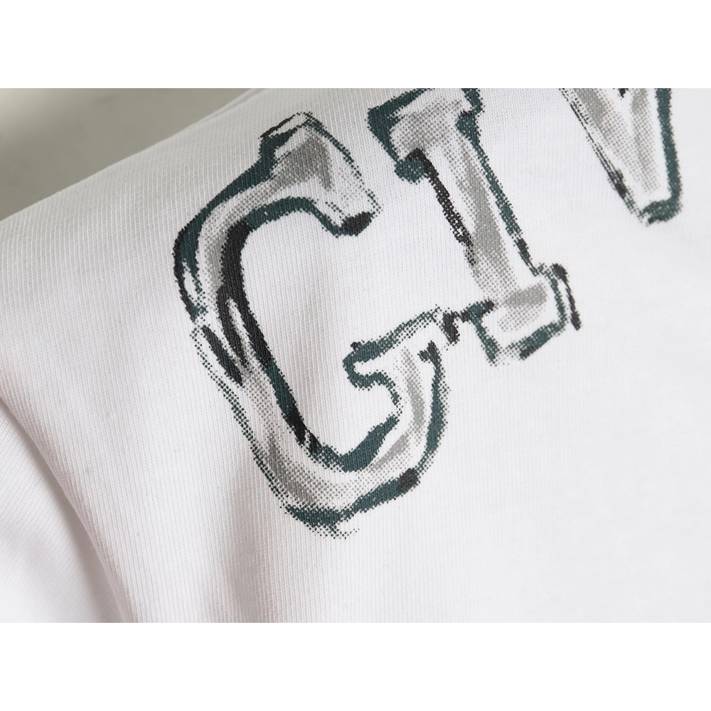 Givenchy shoulder hand-painted letter print short sleeves,Givenchy