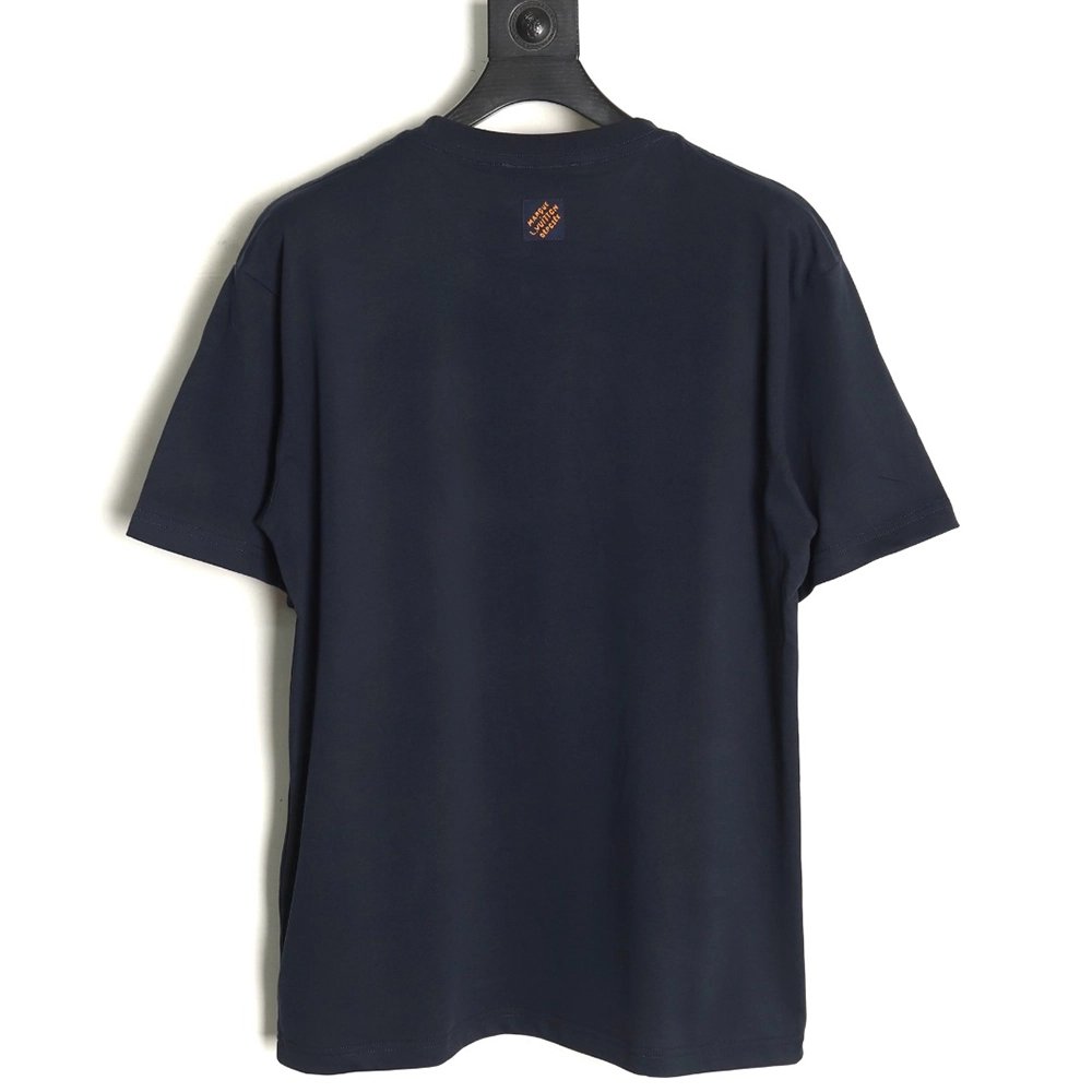 Louis Vuitton embroidered lettering short-sleeved T-shirt TSK1,Louis Vuitton