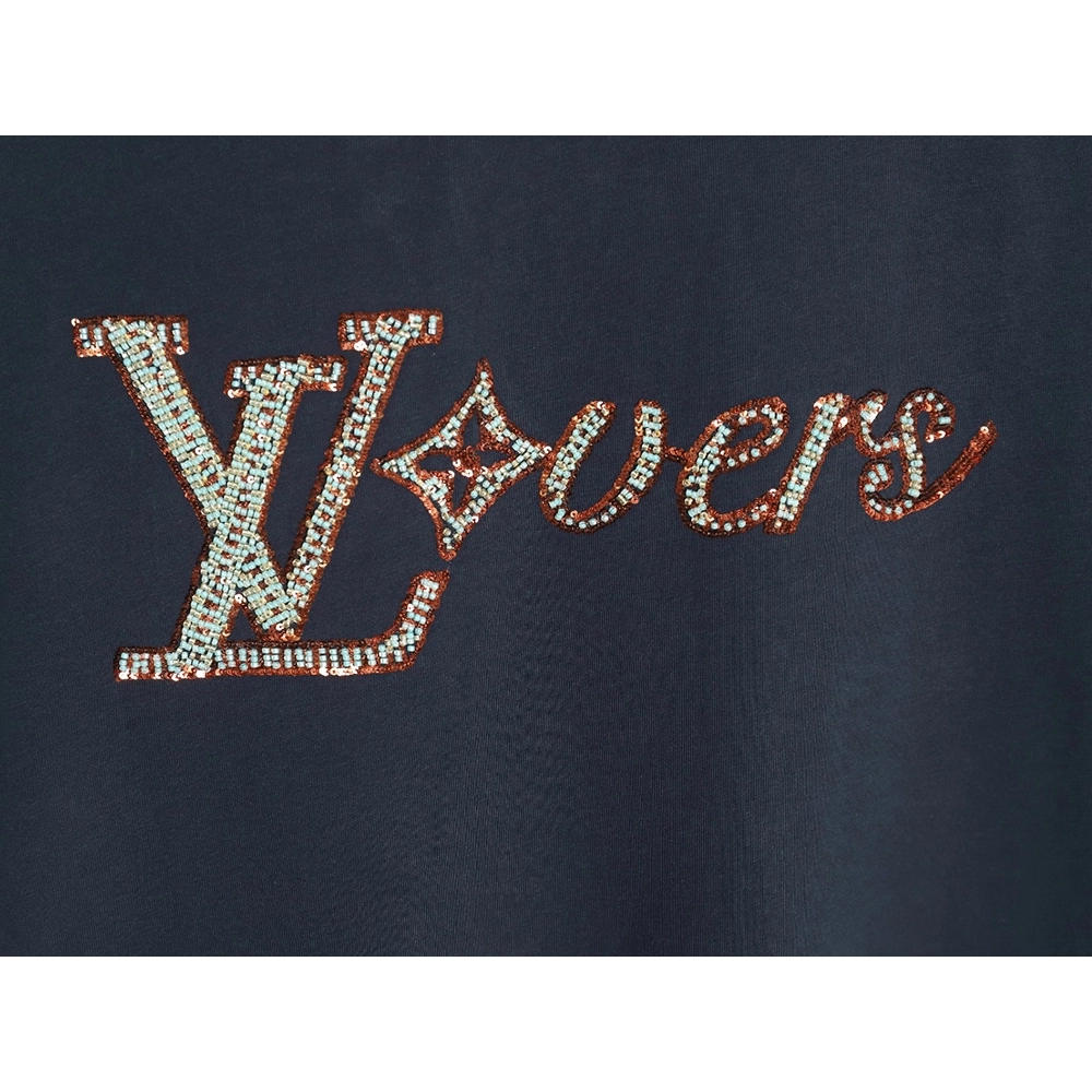 Louis Vuitton embroidered lettering short-sleeved T-shirt TSK1,Louis Vuitton