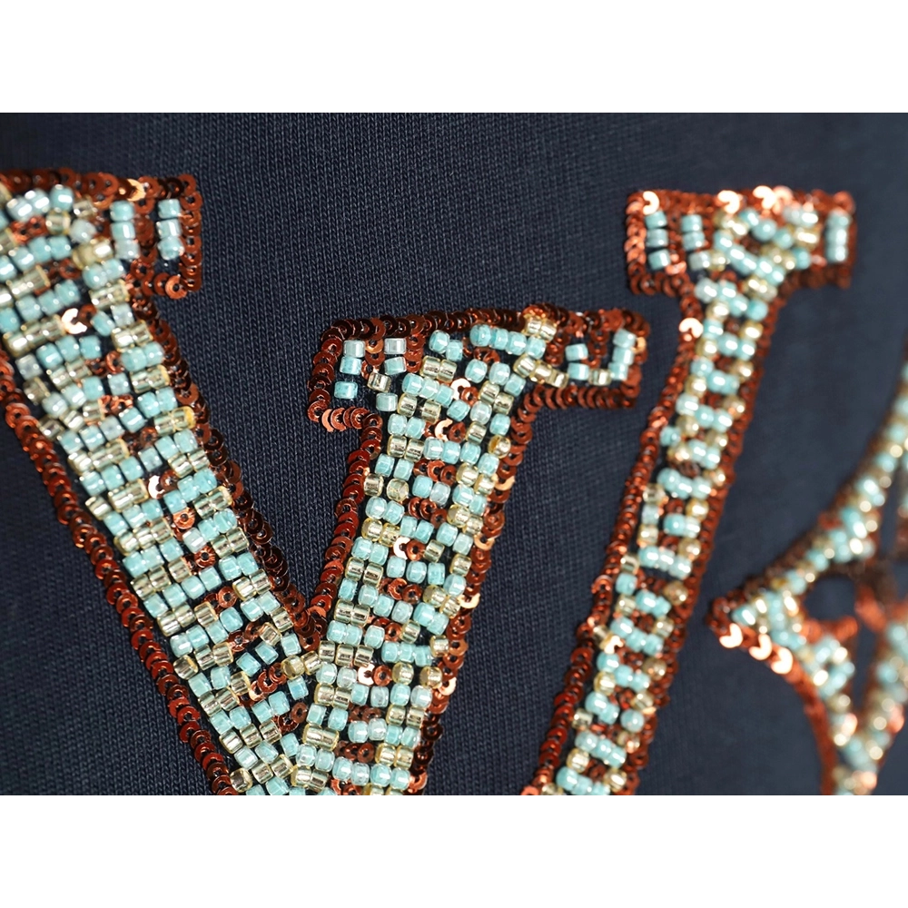 Louis Vuitton embroidered lettering short-sleeved T-shirt TSK1,Louis Vuitton