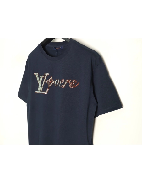 Louis Vuitton embroidered lettering short-sleeved T-shirt TSK1,Louis Vuitton