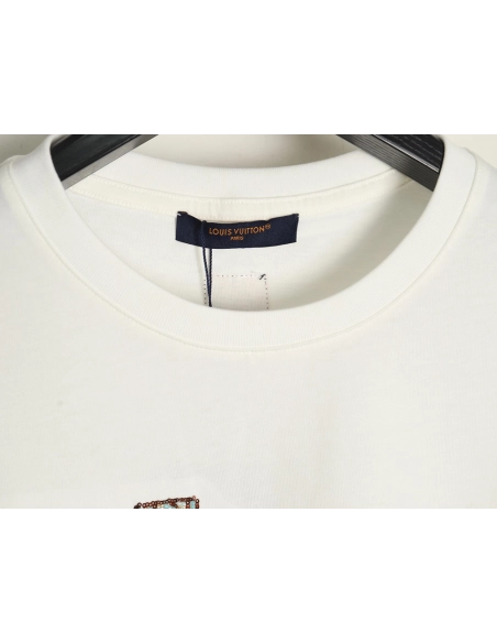 Louis Vuitton embroidered lettering short-sleeved T-shirt,Louis Vuitton