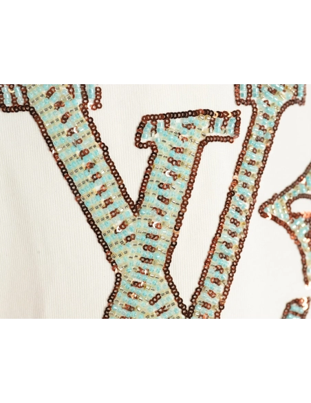 Louis Vuitton embroidered lettering short-sleeved T-shirt,Louis Vuitton