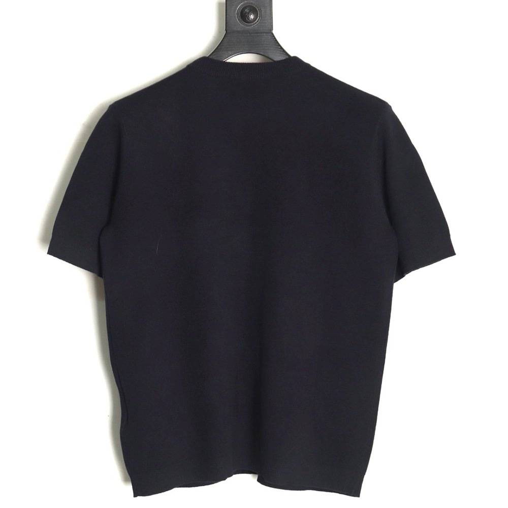 Gucci collar intarsia knitted short-sleeved T-shirt,Gucci