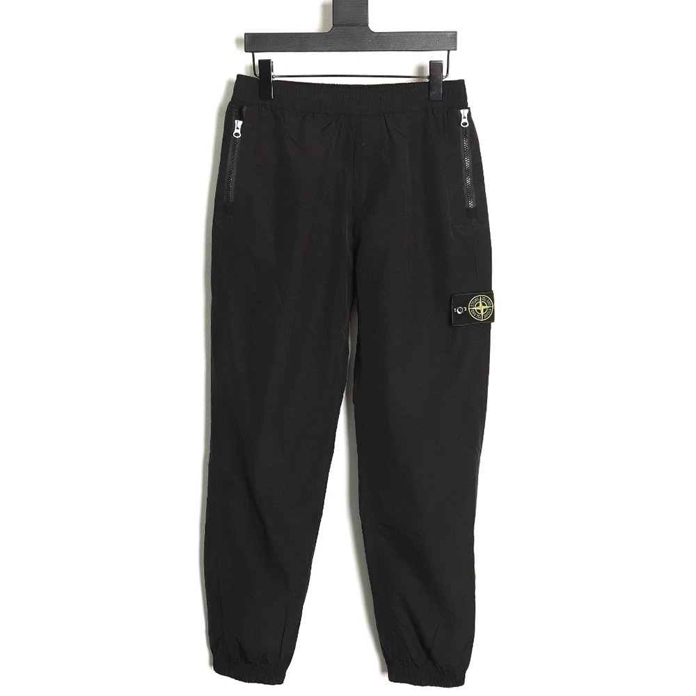 Stone Island Solid Metallic Nylon Stretch Pants TSK1,Stone Island