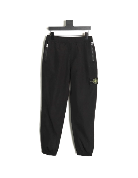 Stone Island Solid Metallic Nylon Stretch Pants TSK1,Stone Island