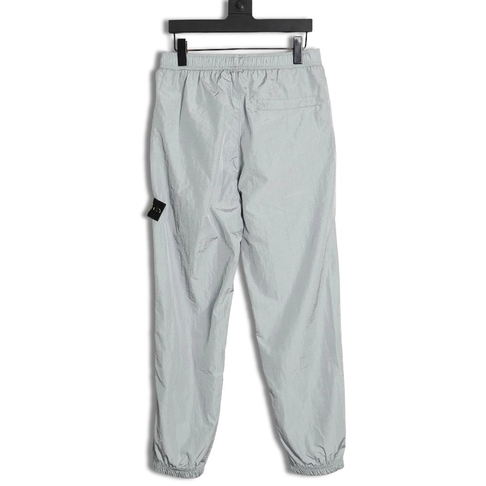 Stone Island Solid Metallic Nylon Stretch Pants,Stone Island