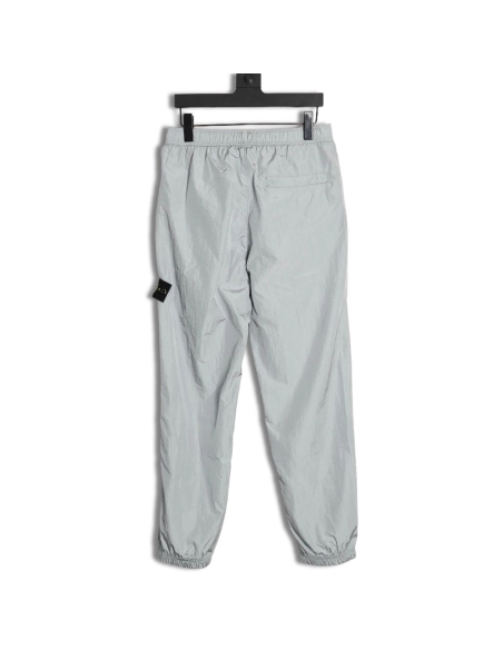 Stone Island Solid Metallic Nylon Stretch Pants,Stone Island