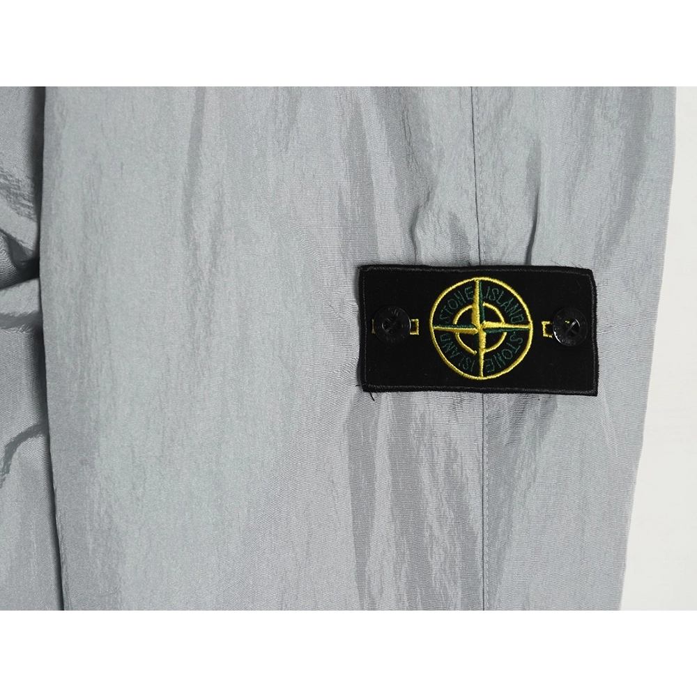 Stone Island Solid Metallic Nylon Stretch Pants,Stone Island