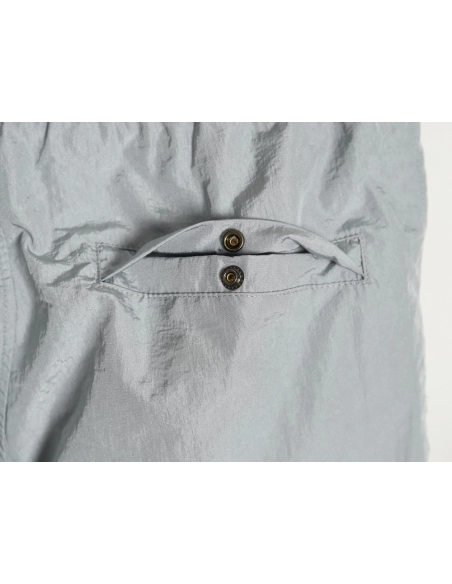 Stone Island Solid Metallic Nylon Stretch Pants,Stone Island