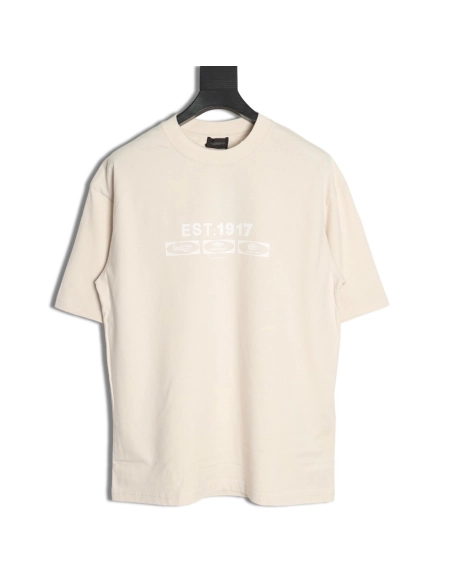 Balenciaga EST.1917 Simple Fashion Printed Short Sleeve T-shirt,Balenciaga