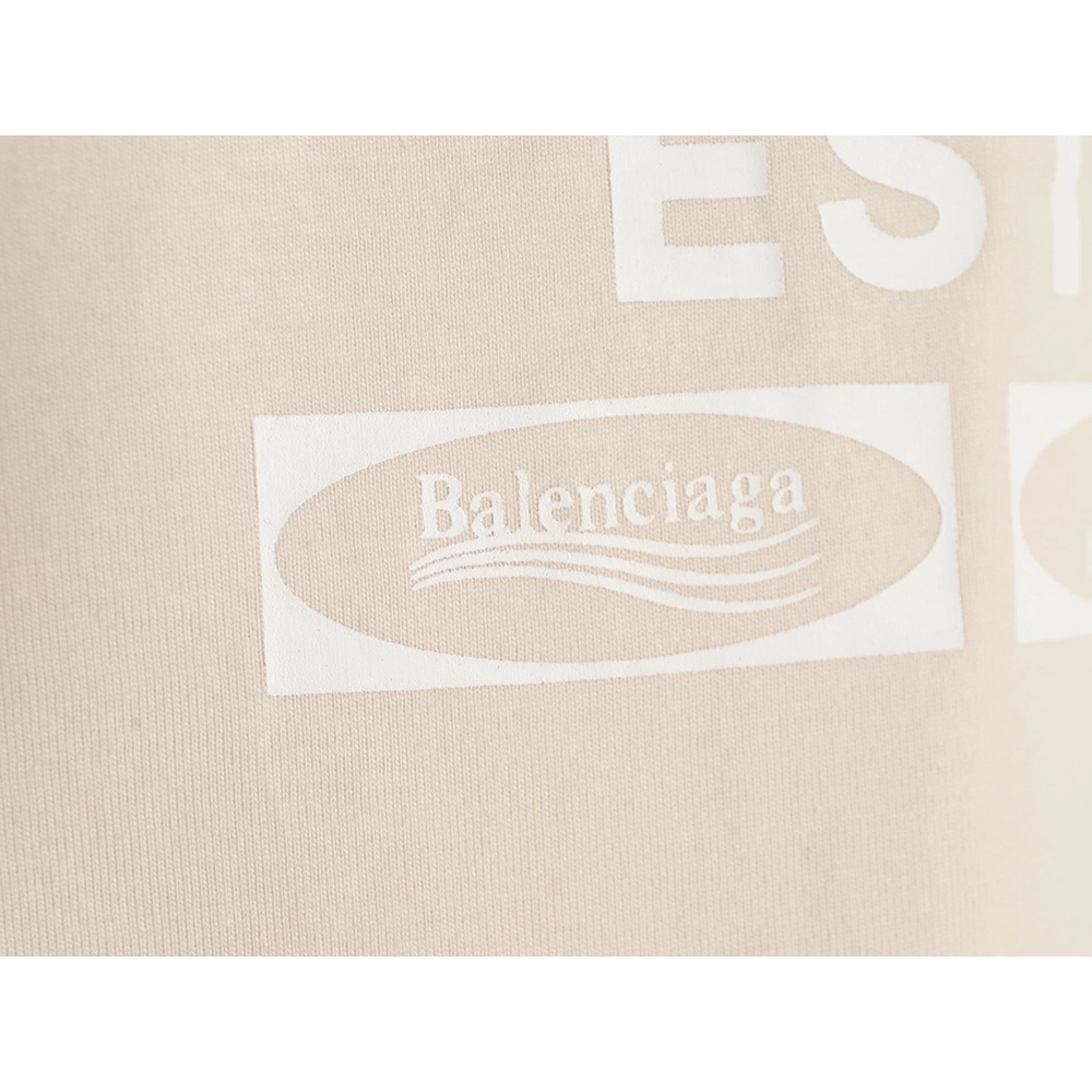 Balenciaga EST.1917 Simple Fashion Printed Short Sleeve T-shirt,Balenciaga