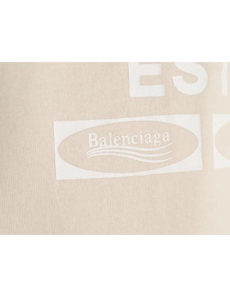 Balenciaga EST.1917 Simple Fashion Printed Short Sleeve T-shirt,Balenciaga