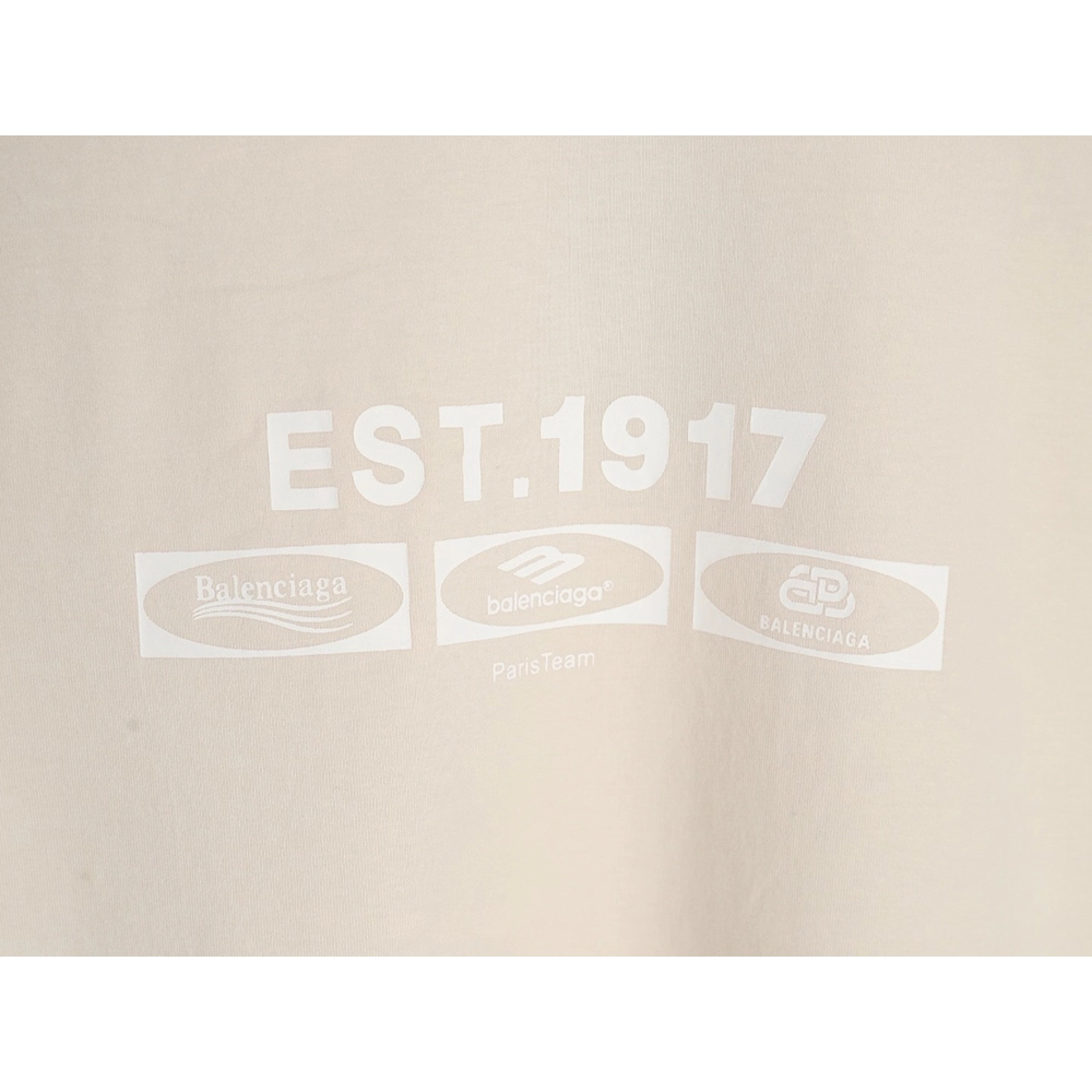 Balenciaga EST.1917 Simple Fashion Printed Short Sleeve T-shirt,Balenciaga