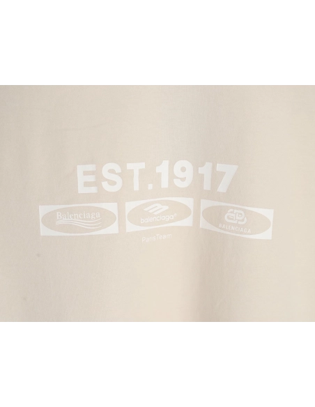 Balenciaga EST.1917 Simple Fashion Printed Short Sleeve T-shirt,Balenciaga