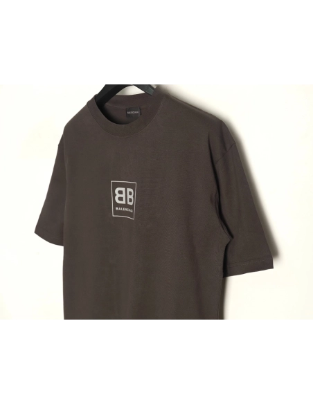 Balenciaga Square Double B Lock Print Short Sleeve T-shirt,Balenciaga