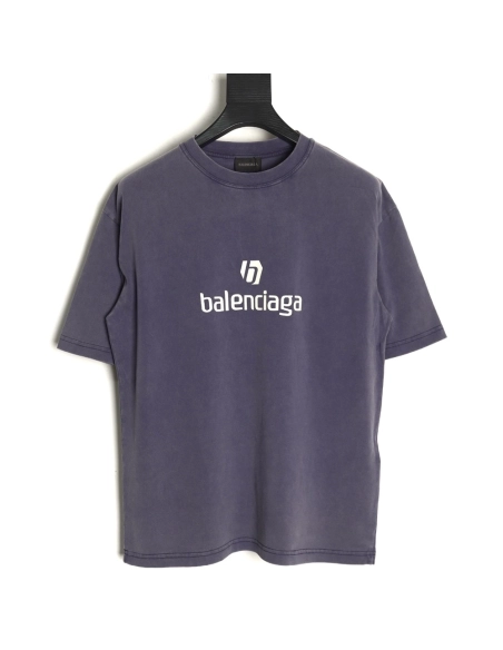 Balenciaga E-sports Letter Washed Short Sleeve T-Shirt,Balenciaga