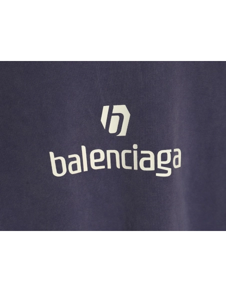 Balenciaga E-sports Letter Washed Short Sleeve T-Shirt,Balenciaga