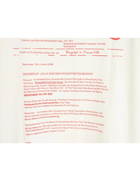 Balenciaga Fashion Newspaper Print Thickened Short Sleeve T-Shirt,Balenciaga