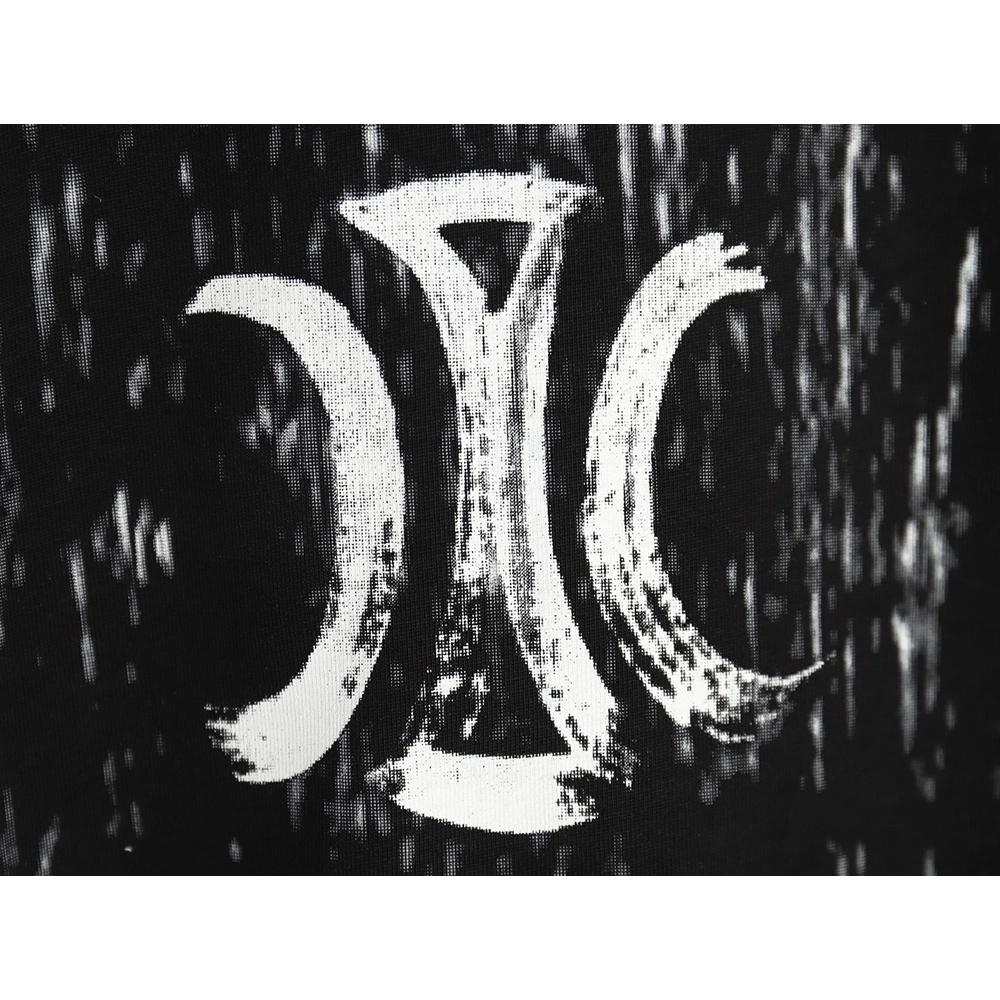 Celine distressed logo print short sleeves TSK1,Celine