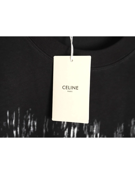 Celine distressed logo print short sleeves TSK1,Celine