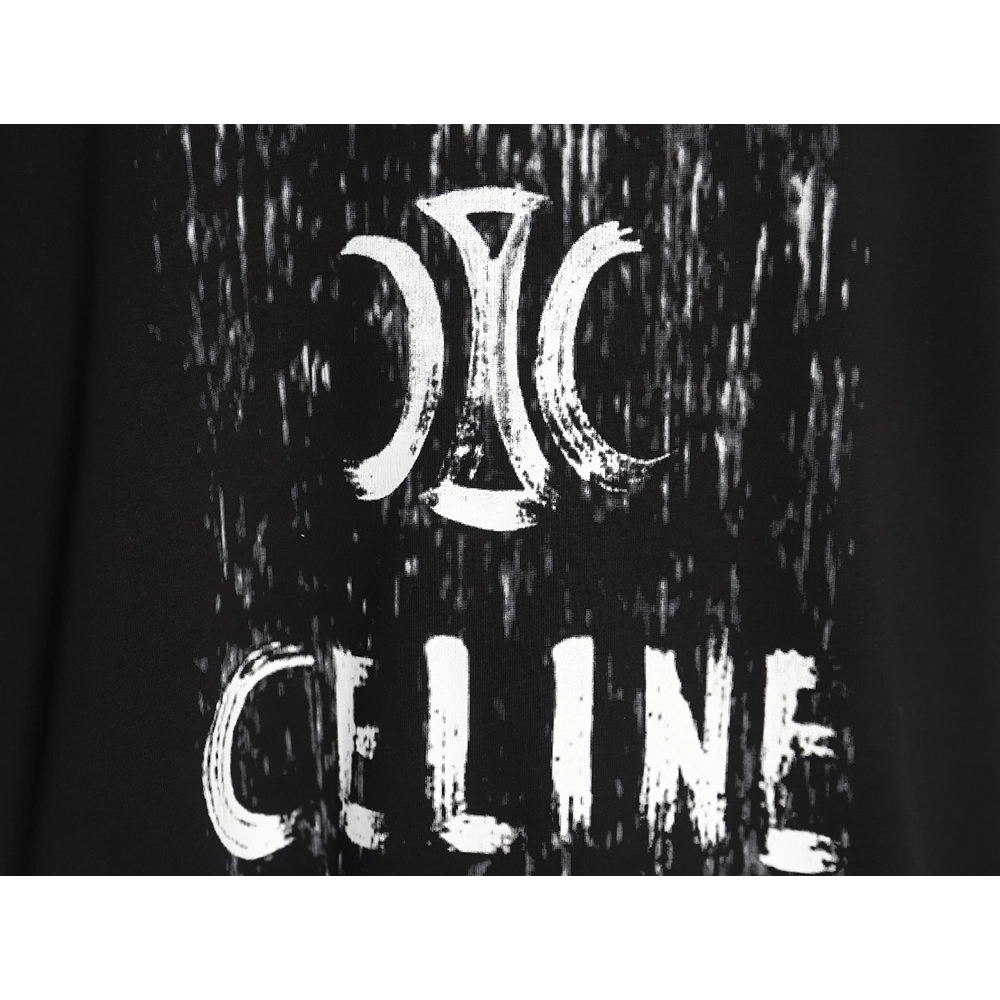 Celine distressed logo print short sleeves TSK1,Celine