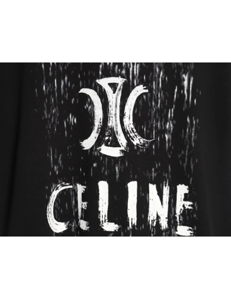 Celine distressed logo print short sleeves TSK1,Celine