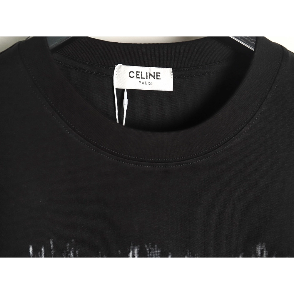 Celine distressed logo print short sleeves TSK1,Celine