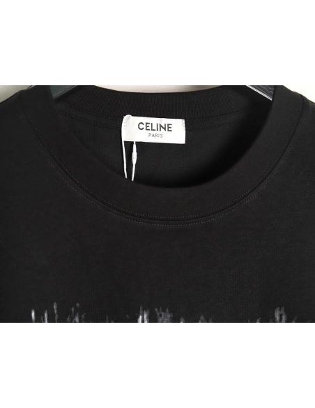 Celine distressed logo print short sleeves TSK1,Celine