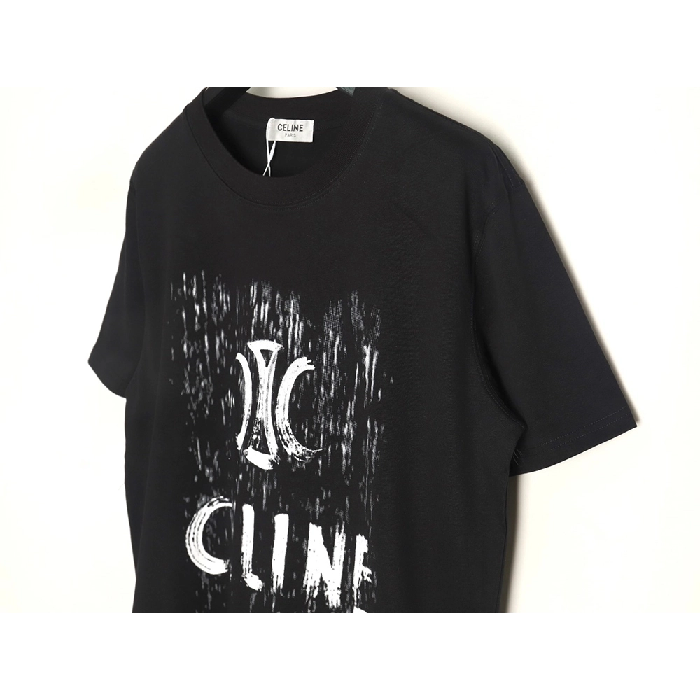 Celine distressed logo print short sleeves TSK1,Celine
