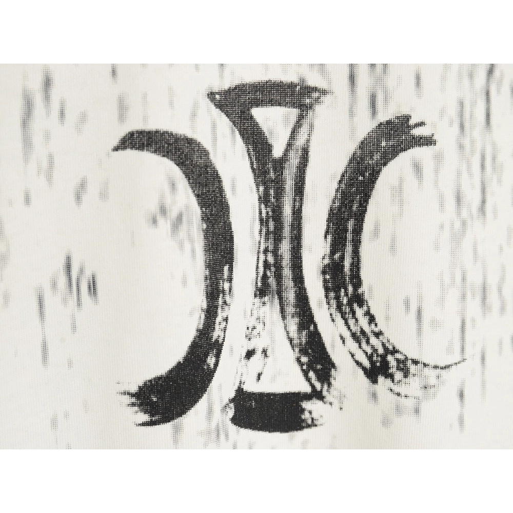 Celine distressed logo print short sleeves,Celine