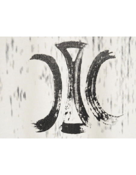 Celine distressed logo print short sleeves,Celine