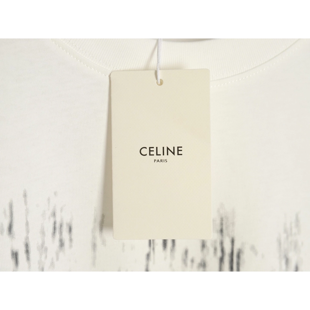 Celine distressed logo print short sleeves,Celine