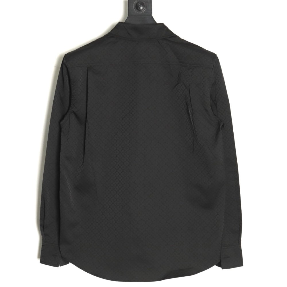 Louis Vuitton dark pattern monogram full print jacquard shirt TSK1,Louis Vuitton