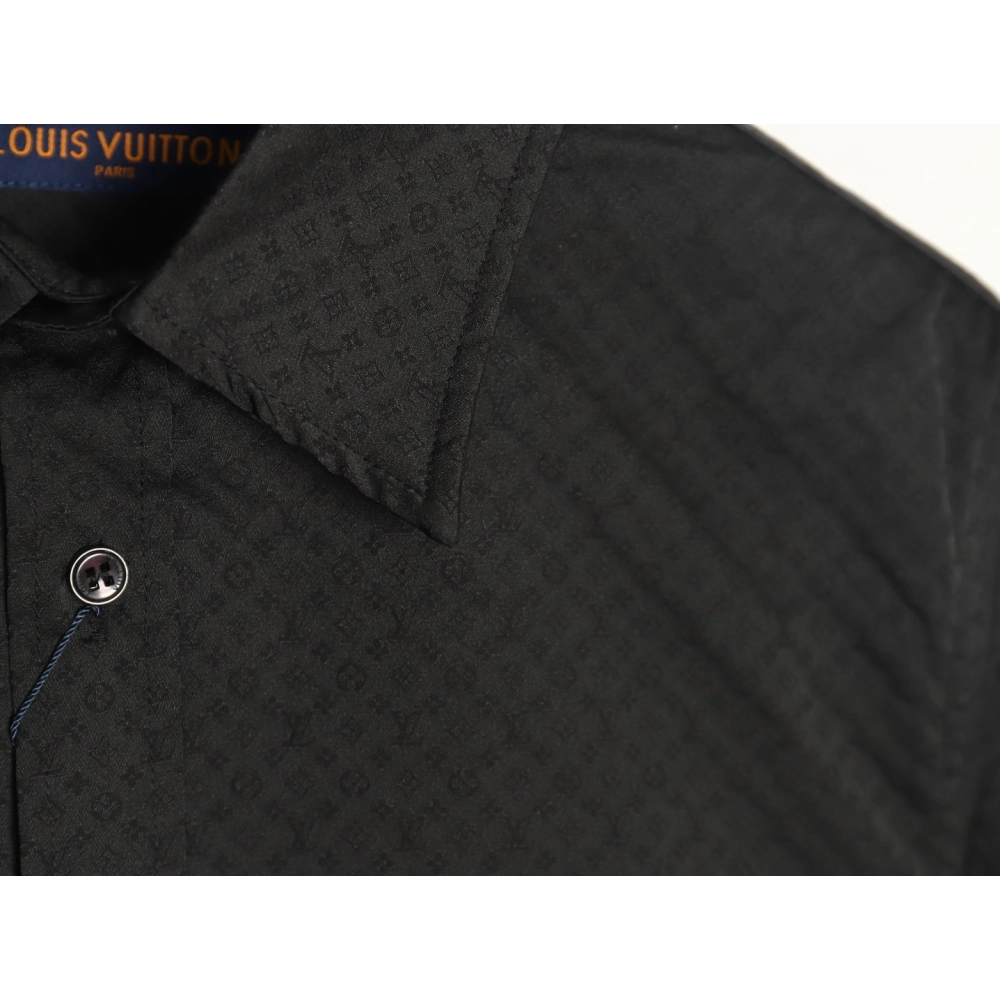 Louis Vuitton dark pattern monogram full print jacquard shirt TSK1,Louis Vuitton