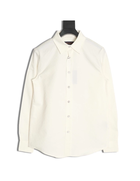 Louis Vuitton dark pattern monogram full print jacquard shirt,Louis Vuitton
