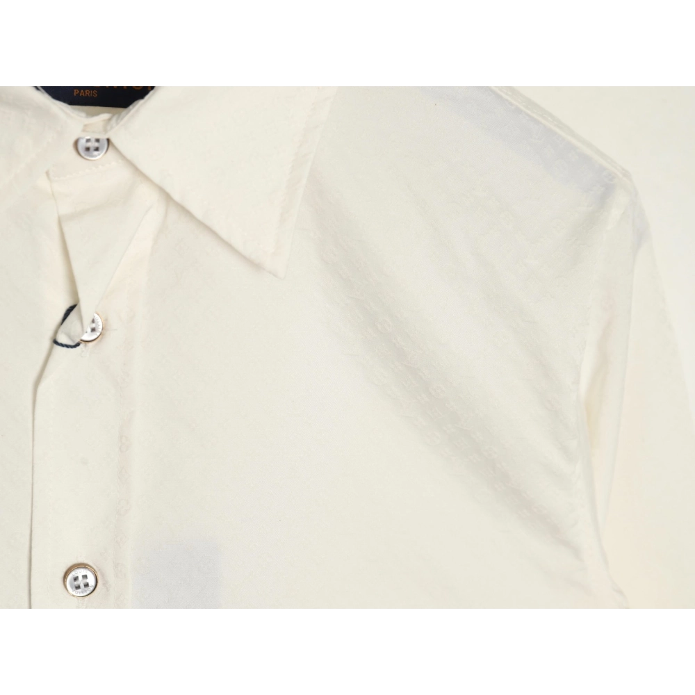 Louis Vuitton dark pattern monogram full print jacquard shirt,Louis Vuitton