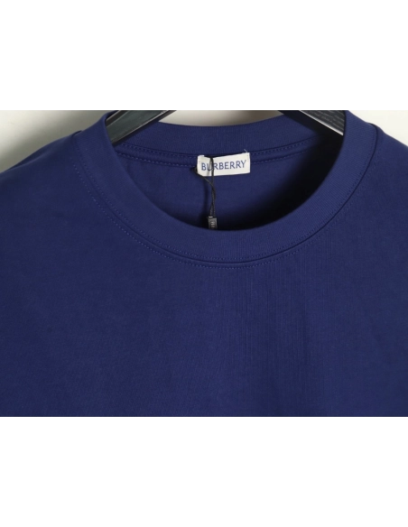 Burberry white horizontal striped war horse print short sleeves,Burberry