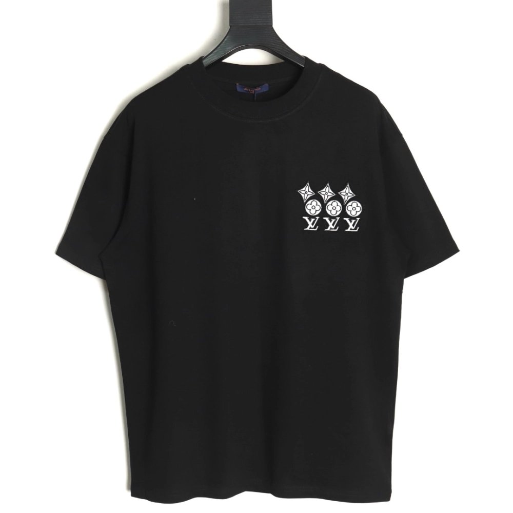 Louis Vuitton embroidered lettering short-sleeved T-shirt TSK1,Louis Vuitton