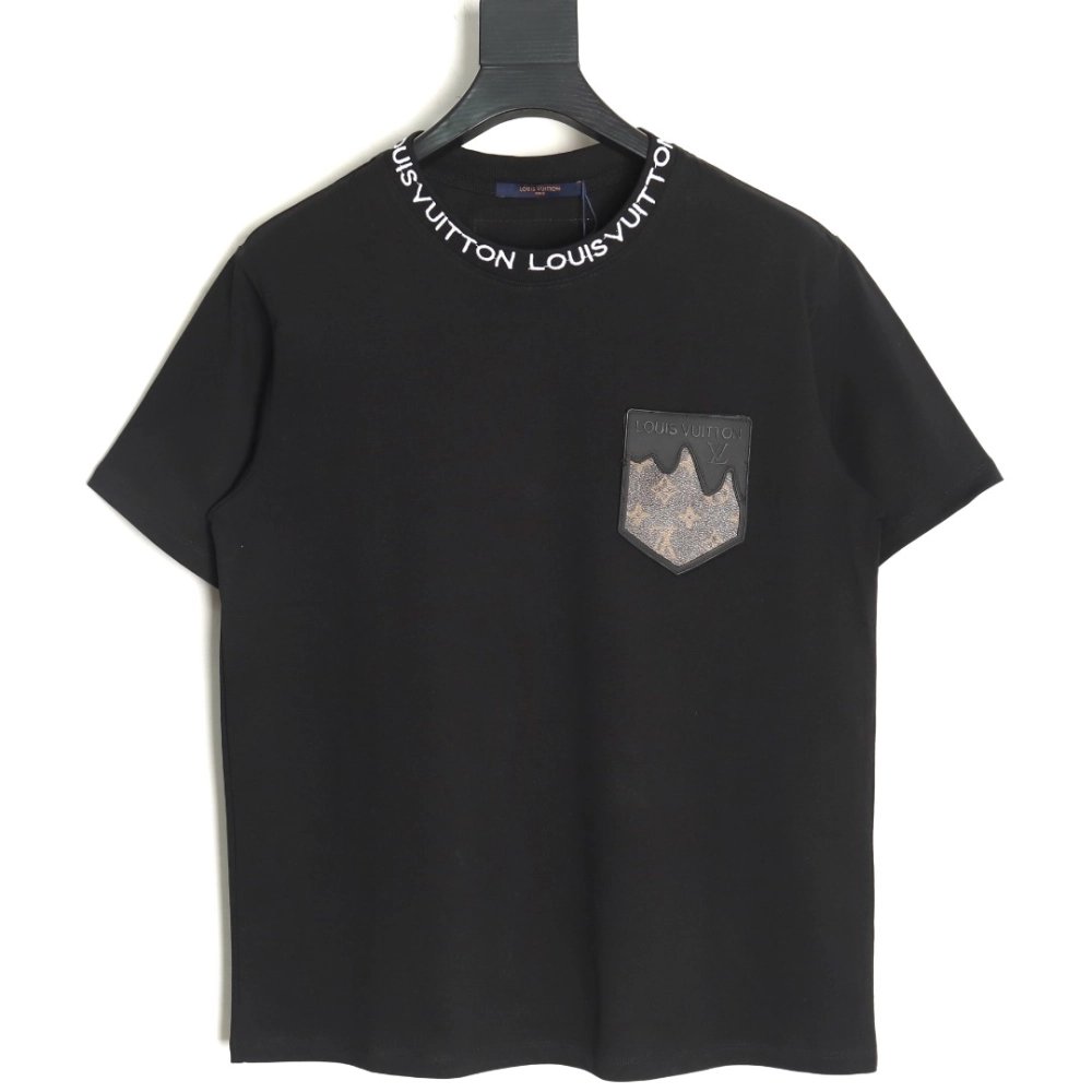 Louis Vuitton Embroidered Logo Short Sleeve T-Shirt TSK1,Louis Vuitton