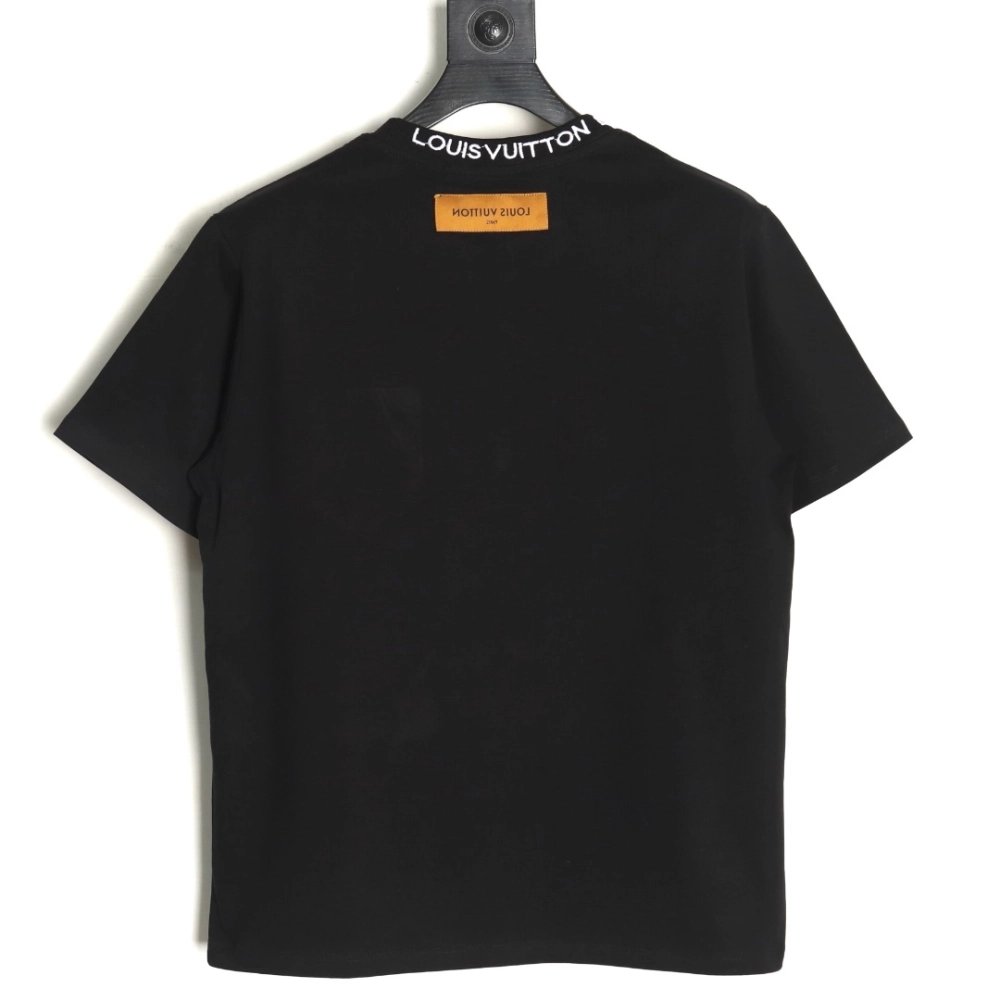 Louis Vuitton Embroidered Logo Short Sleeve T-Shirt TSK1,Louis Vuitton
