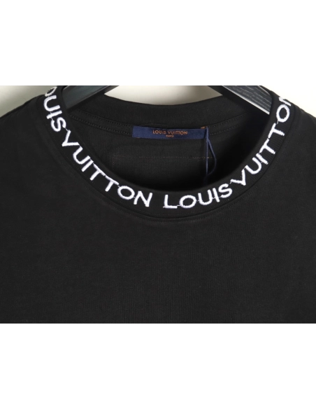 Louis Vuitton Embroidered Logo Short Sleeve T-Shirt TSK1,Louis Vuitton