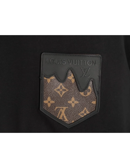 Louis Vuitton Embroidered Logo Short Sleeve T-Shirt TSK1,Louis Vuitton