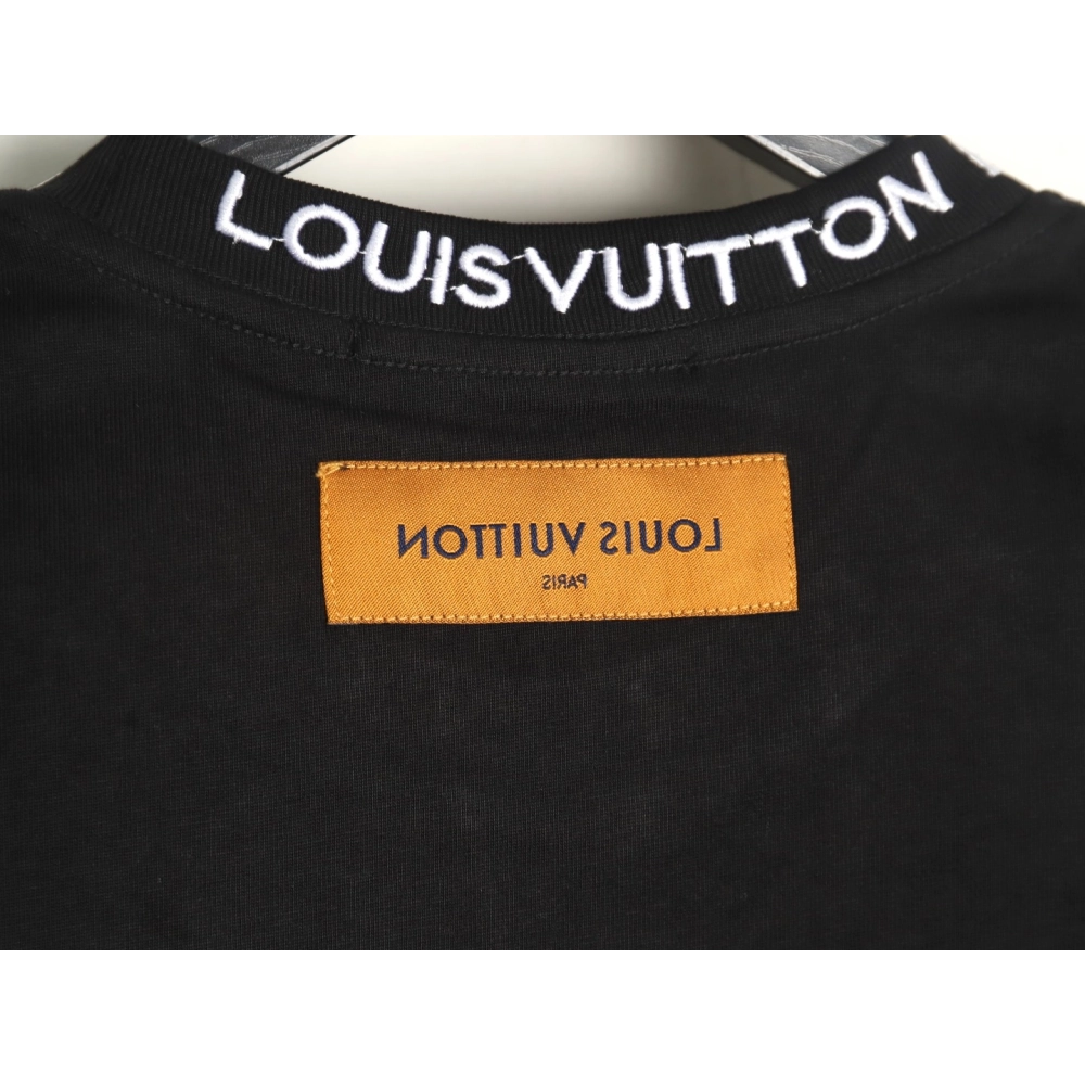 Louis Vuitton Embroidered Logo Short Sleeve T-Shirt TSK1,Louis Vuitton