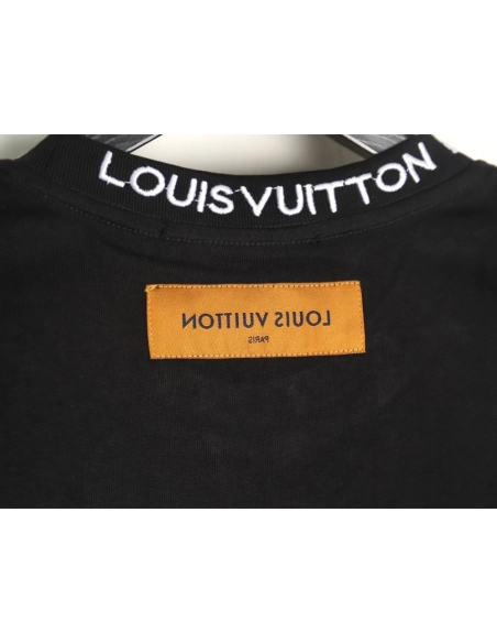 Louis Vuitton Embroidered Logo Short Sleeve T-Shirt TSK1,Louis Vuitton