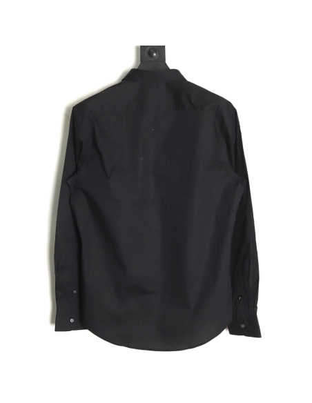 Prada Embroidered Lettering Poplin Long Sleeve Shirt TSK1,Prada