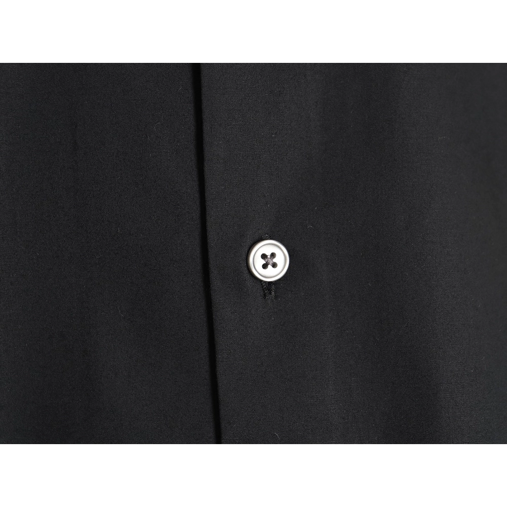 Prada Embroidered Lettering Poplin Long Sleeve Shirt TSK1,Prada