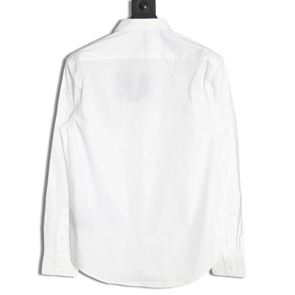 Prada Embroidered Lettering Poplin Long Sleeve Shirt,Prada