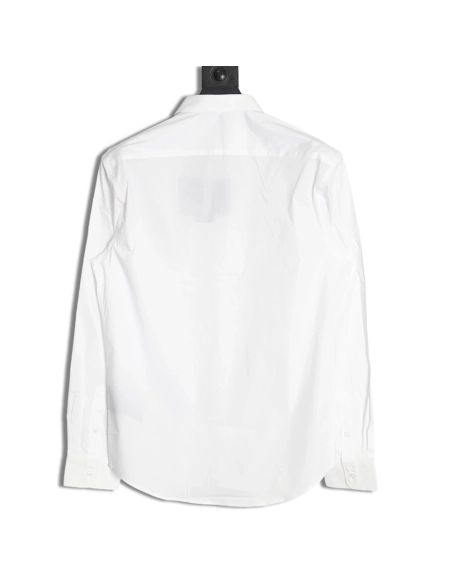 Prada Embroidered Lettering Poplin Long Sleeve Shirt,Prada