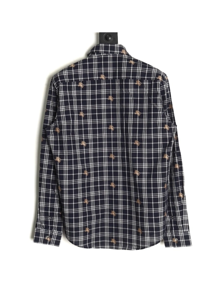 Burberry all over print war horse plaid long sleeve shirt TSK2,Burberry